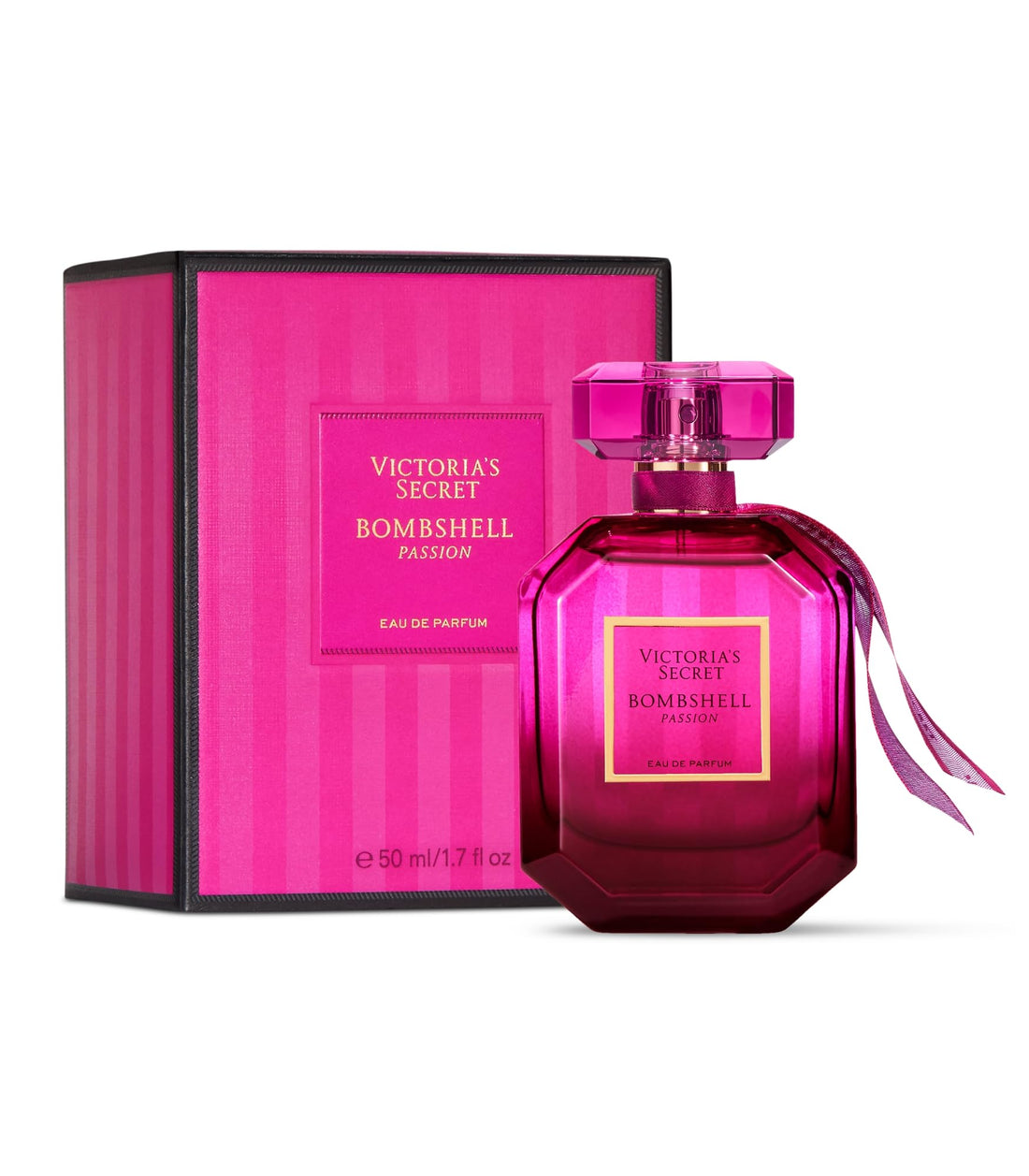 Victorias Secret Bombshell Passion Eau de Parfum Notes of Sparkling Cassis Queen Peony &amp; Fuchsia Rose Perfumes for Women (1.7 oz)