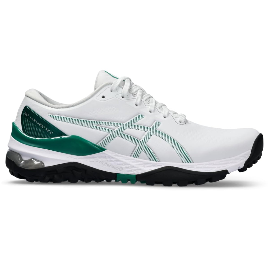 ASICS Mens Gel-Kayano ACE 2 Golf 9 White/Forest Green