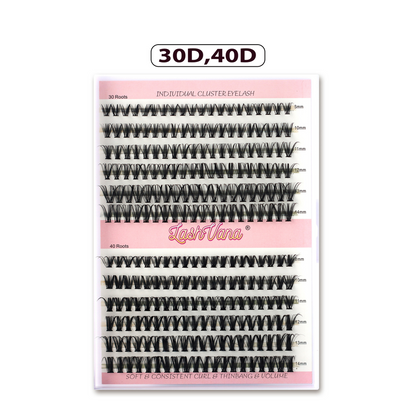 DIY Eyelash Extension Kit - 240pcs Cluster Lash with Bond &amp; Seal
