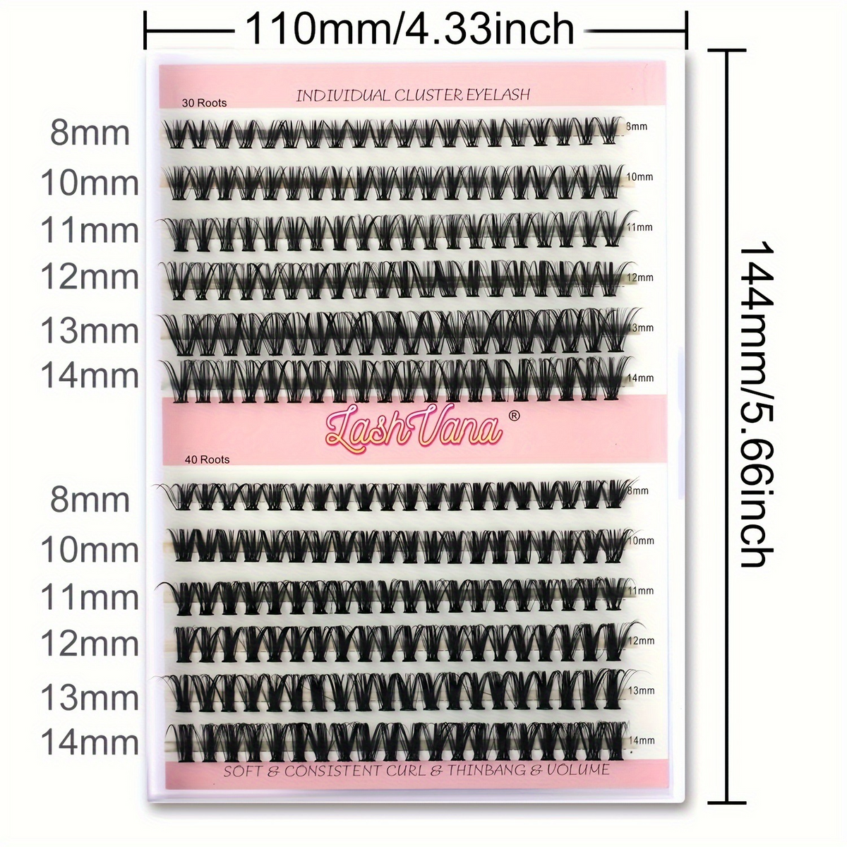 DIY Eyelash Extension Kit - 240pcs Cluster Lash with Bond &amp; Seal